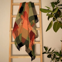Allure Bath Fashions Check Herringbone Multicoloured Throw - 150 X 200Cm - thumbnail 4