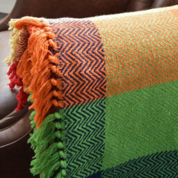 Allure Bath Fashions Check Herringbone Multicoloured Throw - 150 X 200Cm - thumbnail 2