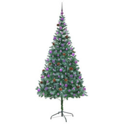 Vidaxl Artificial Christmas Tree With Stand Green 210 Cm Pvc And Steel - thumbnail 4