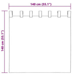 Berkfield Modern Curtains With Curtains 2 Pcs Light Brown Polyester - thumbnail 8