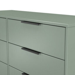 Beijing 6 Drawer Midi Chest Of Drawers In Reed Green (Ready Assembled) - thumbnail 5