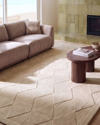 Beliani Rug Lunara Light Beige 160 X 230 Cm Wool - thumbnail 2