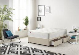 Somnior Beds Somnior Tweed Natural Memory Foam Divan Bed With Mattress And 2 Drawers - Small Single - thumbnail 3