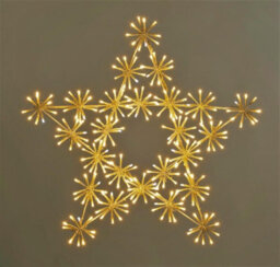 Shatchi 65Cm Starburst Star Shape Silhouette With 360 Warm White Leds Twinkling Micro Led Lights Christmas Display - thumbnail 4