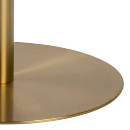 Wyld Haus Meadowbloom Round White Marble Dining Table With Brushed Brass Base - thumbnail 5