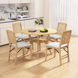 Set Of 2 Folding Chairs With Padded Seat Dining Chair - thumbnail 6