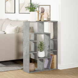 Berkfield Bookcase Concrete Grey 63X20X90 Cm Engineered Wood - thumbnail 4