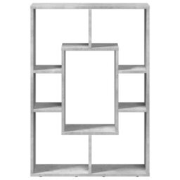 Berkfield Bookcase Concrete Grey 63X20X90 Cm Engineered Wood - thumbnail 5