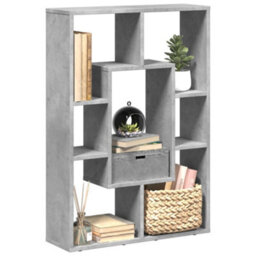 Berkfield Bookcase Concrete Grey 63X20X90 Cm Engineered Wood - thumbnail 1
