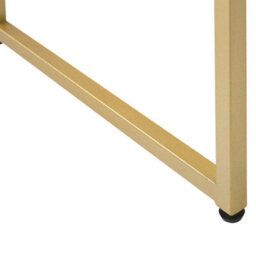 Wyld And Coco Console Table White With Golden Base, 2 Drawers, 100 X 48 Cm - Compact Desk And Hallway Console - thumbnail 9