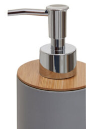 Orsina 300Ml Grey Soap Pump With Natural Texture, Dispenser For Soap Or Moisturiser, Hand Soap Pump Dispenser - thumbnail 3