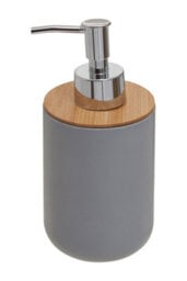 Orsina 300Ml Grey Soap Pump With Natural Texture, Dispenser For Soap Or Moisturiser, Hand Soap Pump Dispenser - thumbnail 2
