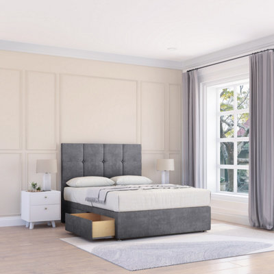"Sloomy 3Ft Jasmine Coniston Armour Memory Foam Bed Set With No Drawers Mattress & 26"" Headboard - Single" - image 1