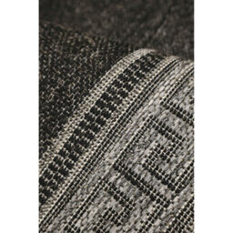Melrose County Flatweave New Black Bordered Indoor Non-Slip Area Rug 060/110Cm - thumbnail 2