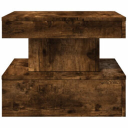 Berkfield Coffee Table With Led Lights Smoked Oak 50X50X40 Cm - thumbnail 8