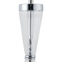 First Choice Lighting Set Of 2 Chrome Touch Lamps With White Cotton Shades - thumbnail 4