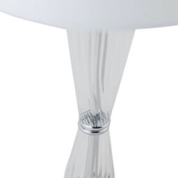 First Choice Lighting Set Of 2 Chrome Touch Lamps With White Cotton Shades - thumbnail 7