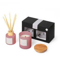 Aroma Naturals Frosted Decadence Candle & Diffuser Gift Set -Pink Cherry & Vanilla - thumbnail 2