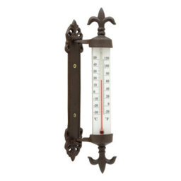 Ckb Ltd Cast Iron Window Frame Thermometer Rustic Brown Windowsill Outside Temperature Reading Tool Gauge Home Art Deco Ornament - thumbnail 1