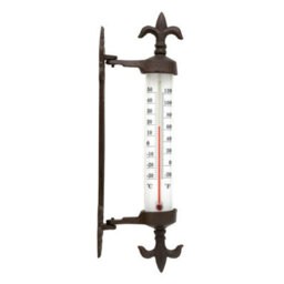 Ckb Ltd Cast Iron Window Frame Thermometer Rustic Brown Windowsill Outside Temperature Reading Tool Gauge Home Art Deco Ornament - thumbnail 2