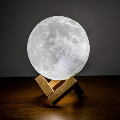 Knight 15Cm Moon Lamp - Touch Control, Adjustable Brightness & Colour Changing From White To Yellow, Mood Lighting For Bedroom - Large