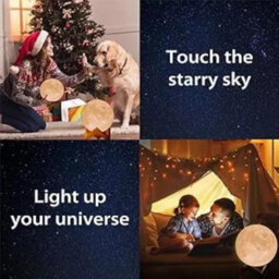 Knight 15Cm Moon Lamp - Touch Control, Adjustable Brightness & Colour Changing From White To Yellow, Mood Lighting For Bedroom - Large - thumbnail 3