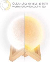Knight 15Cm Moon Lamp - Touch Control, Adjustable Brightness & Colour Changing From White To Yellow, Mood Lighting For Bedroom - Large - thumbnail 5