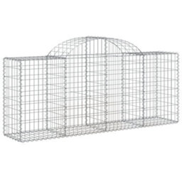 Berkfield Arched Gabion Baskets 10 Pcs 200X50X80/100 Cm Galvanised Iron - thumbnail 3