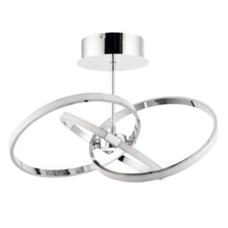 Endor Acrylic, Aluminium & Metal Chrome Effect 3 Lamp Led Ceiling Light - thumbnail 3