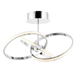Endor Acrylic, Aluminium & Metal Chrome Effect 3 Lamp Led Ceiling Light - thumbnail 2