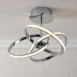 Endor Acrylic, Aluminium & Metal Chrome Effect 3 Lamp Led Ceiling Light - thumbnail 1