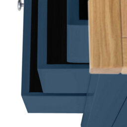 Farro Navy 2 Over 3 Chest Of Drawers Fully Assembled - Painted With Oak Top By Roseland Furniture - thumbnail 5