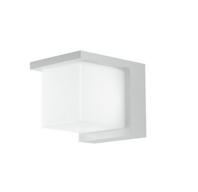 Luminosa Lighting Luminosa Nismo Outdoor Led Modern Wall Light White, Ip54 1020Lm 4000K 10X10X12Cm