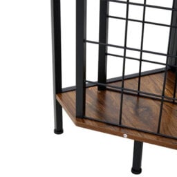 Corner Standing Wine Rack Glass Holder Bottles Glass Home Bar Countertop Storage - thumbnail 3