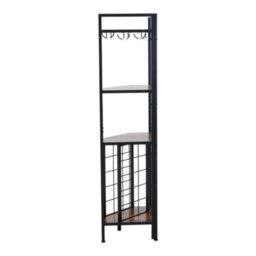 Corner Standing Wine Rack Glass Holder Bottles Glass Home Bar Countertop Storage - thumbnail 1