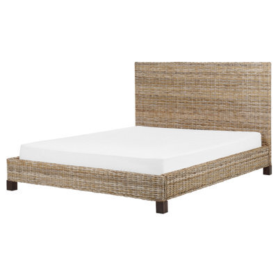 Beliani Bed Rattan Salbris 160 X 200 Cm (Eu King Size) Natural - image 1