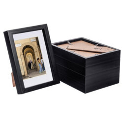 "Nicola Spring A5 (6 X 8"") Photo Frames - Black/white Mount - 3D Picture Frame Box Portrait Display Case (23.5 X 17Cm) Set Of 5" - thumbnail 1