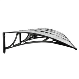 Vidaxl Door Canopy Black And Transparent 350X75 Cm Polycarbonate - thumbnail 5