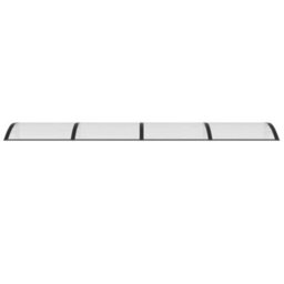 Vidaxl Door Canopy Black And Transparent 350X75 Cm Polycarbonate - thumbnail 4
