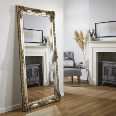 The Online Mirror Shop Wall Mirror Grand Louis Rectangular Shape With Antique Champagne Frame- H 180Cmxw 90Cmxd 6.5Cm For Hanging In Bedroom - image 1