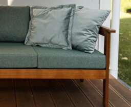 Impact Furniture 2 Seater Garden Sofa Wooden Garden Furniture Sofa Deep Comfy Green Cushions Cozy - thumbnail 3