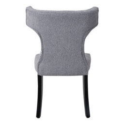 Darphe Modern Linen Dining Chairs Set Of 2 Upholstered Kitchen Chairs With Wooden Legs, Grey - thumbnail 6