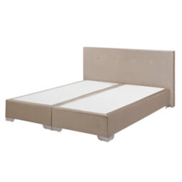 Beliani Divan Bed Velvet Consul 160 X 200 Cm (Eu King Size) Light Beige - thumbnail 6