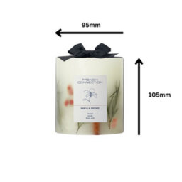 French Connection Vanilla Orchid Real Dried Botanicals Infused Scented Pillar Candle, Vegetable Wax Blend Long-Lasting - thumbnail 5