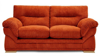 BlissFurniture Ltd Amalfi 3 Seater Claude Sofa Modern Plush Fabric In Orange - image 1