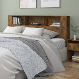 Berkfield Headboard Cabinet Smoked Oak 200X18.5X104.5 Cm - thumbnail 1