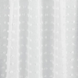 "OHS Textured Voile Net Curtains Pair 2 Window Panels Slot Top Set 55"", White" - thumbnail 4