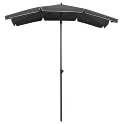 Berkfield Garden Parasol With Pole 200X130 Cm Anthracite - thumbnail 2