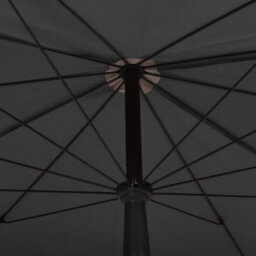 Berkfield Garden Parasol With Pole 200X130 Cm Anthracite - thumbnail 5