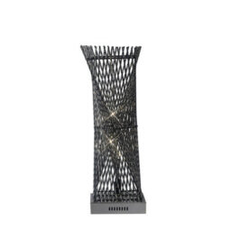 Luminosa Lighting Luminosa (Dh) Arista Square Twisted Table Lamp 5 Light G4 Polished Chrome/black, Not Led/cfl Compatible - thumbnail 1